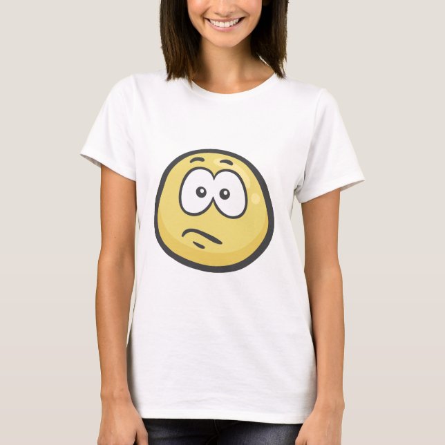 T-shirt Emoji : Face confuse (Devant)