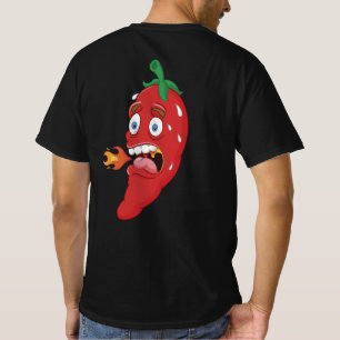 T-shirt Emoji Funny Chili poivre Hot Sauce Food Lover