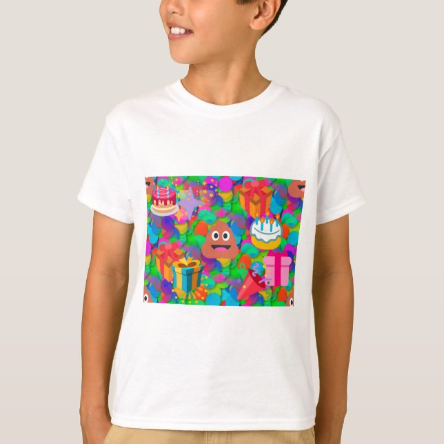 T-shirt emoji joyeux pod'anniversaire (Devant)