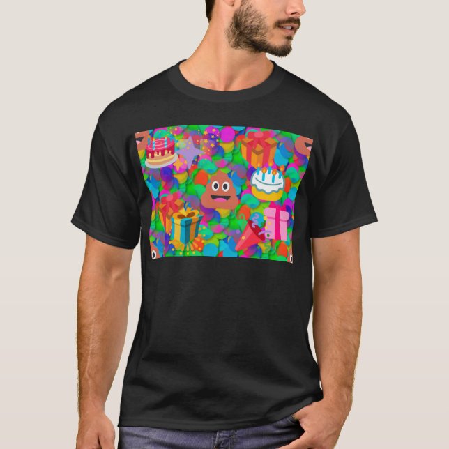 T-shirt emoji joyeux pod'anniversaire (Devant)