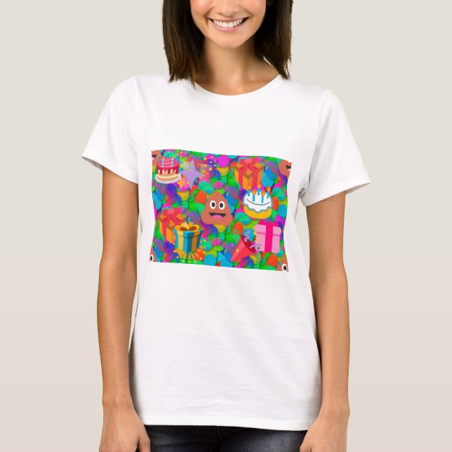T-shirt emoji joyeux pod'anniversaire (Devant)