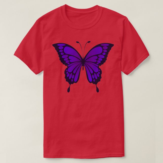 T-shirt Émoji papillon pourpre (Design devant)