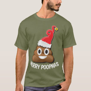 T-shirt Emoji Père Noël poop laide de Noël