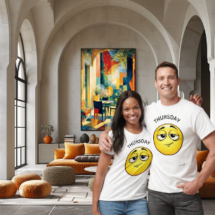 T-shirt Emoji Plein d'Espoir Humeur du Jeudi Design