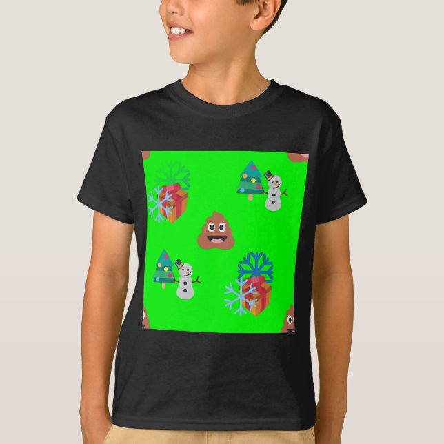 T-shirt emoji poop de noël (Devant)