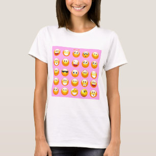 T-shirt émoji rose pastel