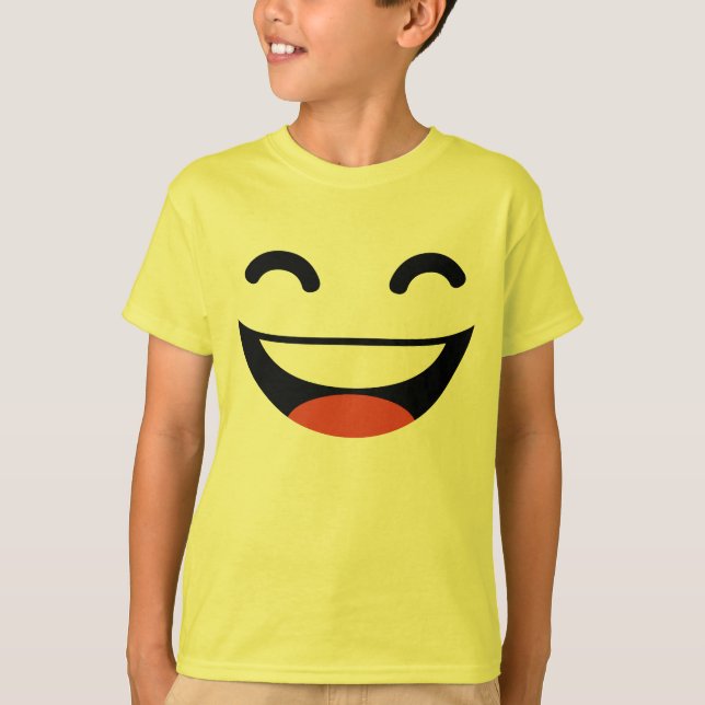 T-shirt Emoji superbe de sourire (Devant)