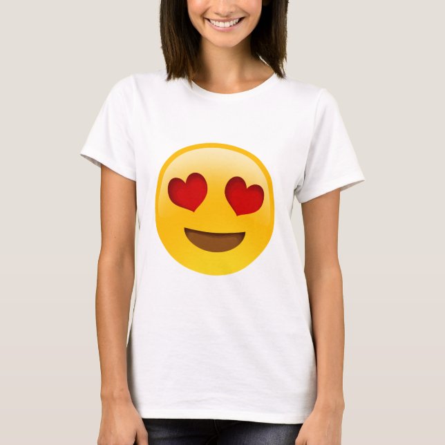 T-shirt Emoji T-Paita Heart Eyes (Devant)