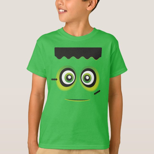 T-shirt Emoji vert de Lil Frankenstein (Devant)