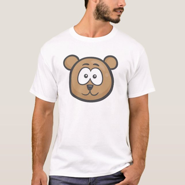 T-shirt Emoji : Visage d'ours (Devant)