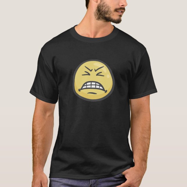 T-shirt Emoji : Visage grimaçant (Devant)