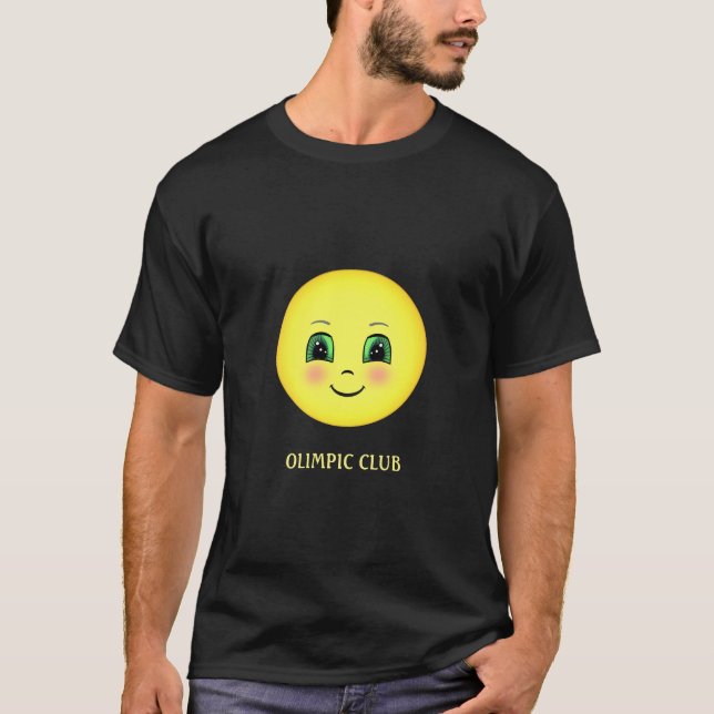 T-shirt Emoji visage heureux avec rougeur (Devant)