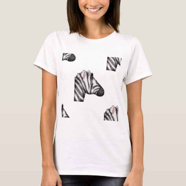 T-shirt emoji zebra (Devant)