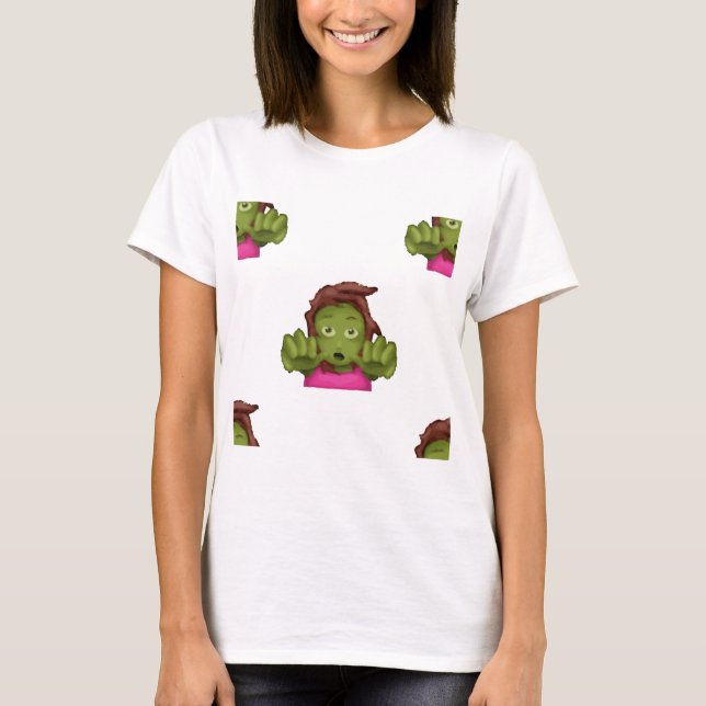 T-shirt emoji zombie femme (Devant)