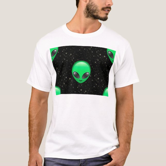 T-shirt emojis alien (Devant)