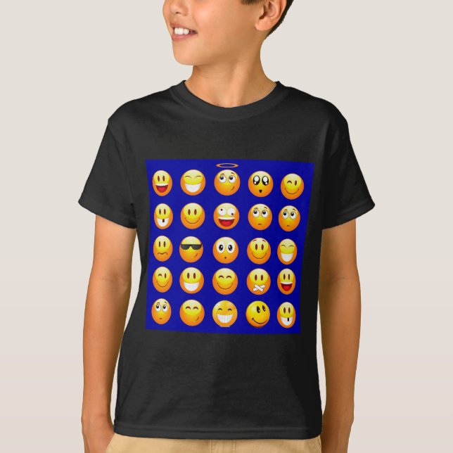 T-shirt emojis bleu foncé (Devant)