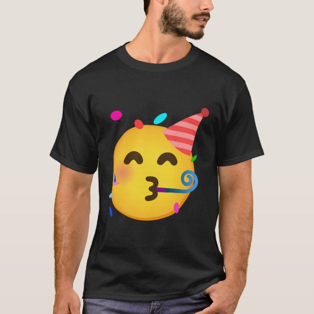 T-shirt Emoticon Fête Visage Anniversaire (Devant)