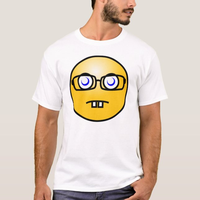 T-shirt Emoticon geek (Devant)