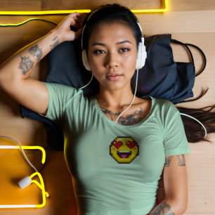 T-shirt émoticône 8 bits rétro