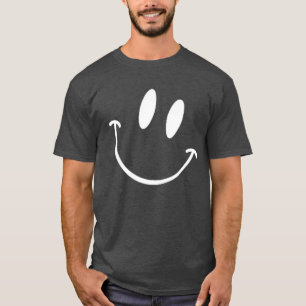 T-shirt Émoticône Souriant Drôle Hommes Femmes Visage Heur