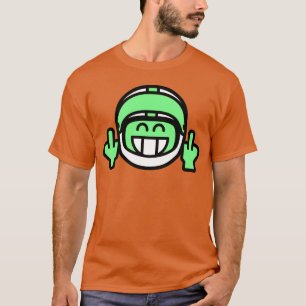 T-shirt Émoticône Sourire avec Casque de Moto Stinkfinger 