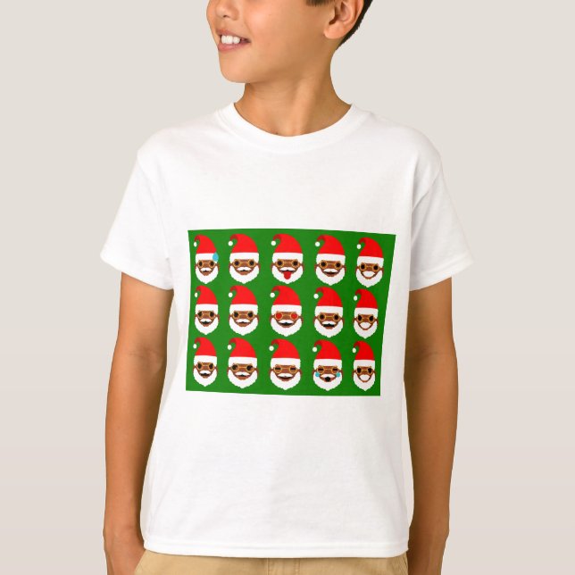 T-shirt émoticônes de père Noël (Devant)