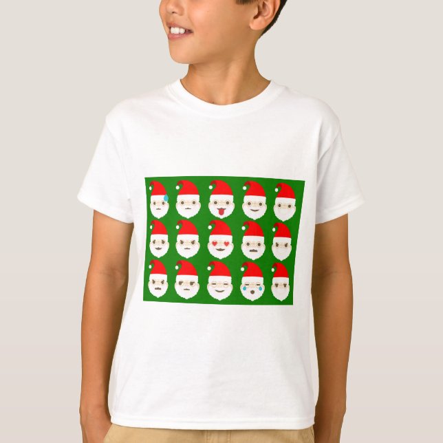 T-shirt émoticônes père Noël (Devant)