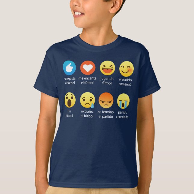 T-shirt Emoticonos Graciosos de Futbol (le football (Devant)