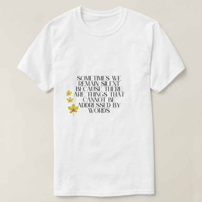 T-shirt Émotions silencieuses - Citation profonde sur les  (Design devant)