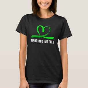 T-shirt Émotions Sujet Vert Ruban Santé mentale Décerné
