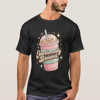 T-shirt émouvant Café glacé rose Tendance