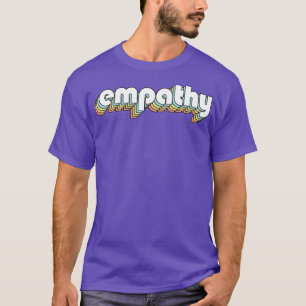 T-shirt Empathy Retro Typographie Arc-en-ciel style défraî