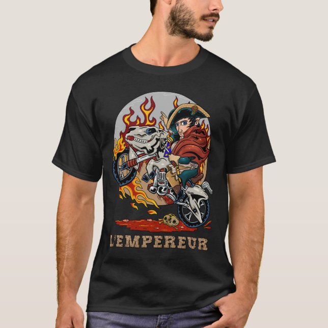 T-shirt Empereur des roues : Vélo Napoléon Bonaparte (Devant)