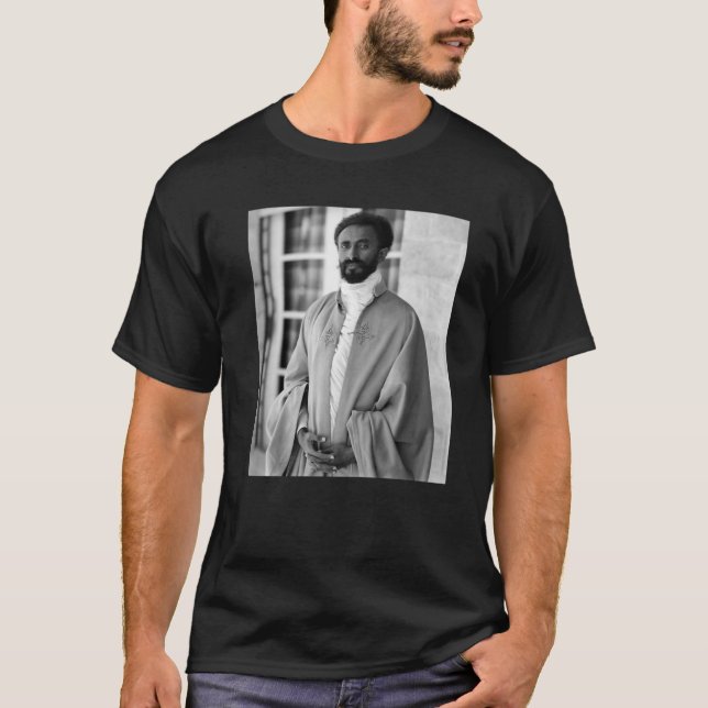 T-shirt Empereur Haile Selassie Portrait (Devant)