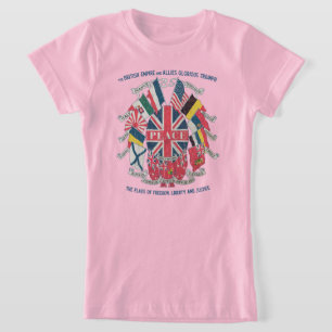 T-Shirt Empire britannique et alliés Emblème vintage de la