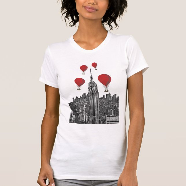 T-shirt Empire State Building et Red Hot Air Ballots (Devant)