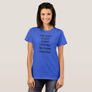 T-shirt Emplacement de la CÔTE EST Domicile Voyage