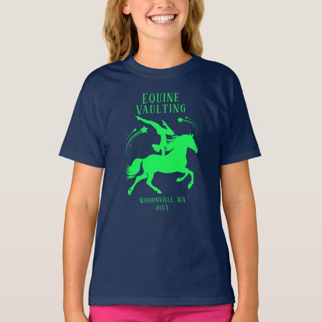 T-shirt Emplacement de la voûte équine personnalisée Nom d (Devant)