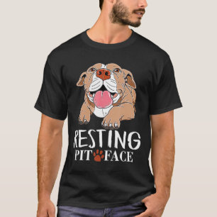 T-shirt Emplacement Pitbulle de la face du point de repos