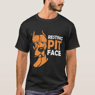 T-shirt Emplacement Pitbulle de l'aile à tête inclinée du