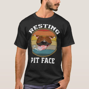 T-shirt Emplacement Pitbulle Vintage de la face du point d