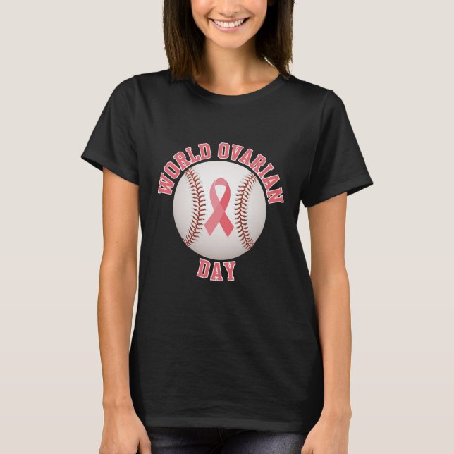 T-shirt Emplacements de sensibilisation aux ovaires (Devant)