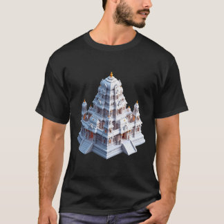 T-shirt emple Majesty – Symmetrical South Indian Shrine in