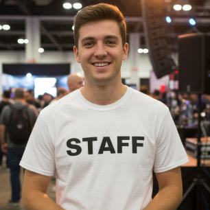 T-shirt employé de la gestion d'événement du PERSONNEL