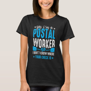 T-shirt Employé de poste Courrier Courrier Transporteur de