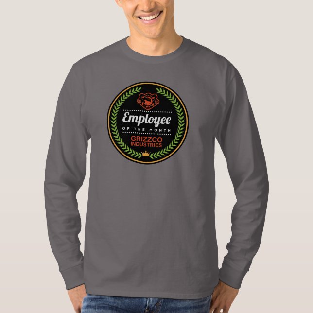 T-shirt Employé d'industries de Grizzco du mois (Devant)