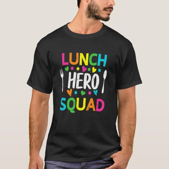 T-shirt Employés de la cafétéria de l'équipe de paniers-re (Devant)