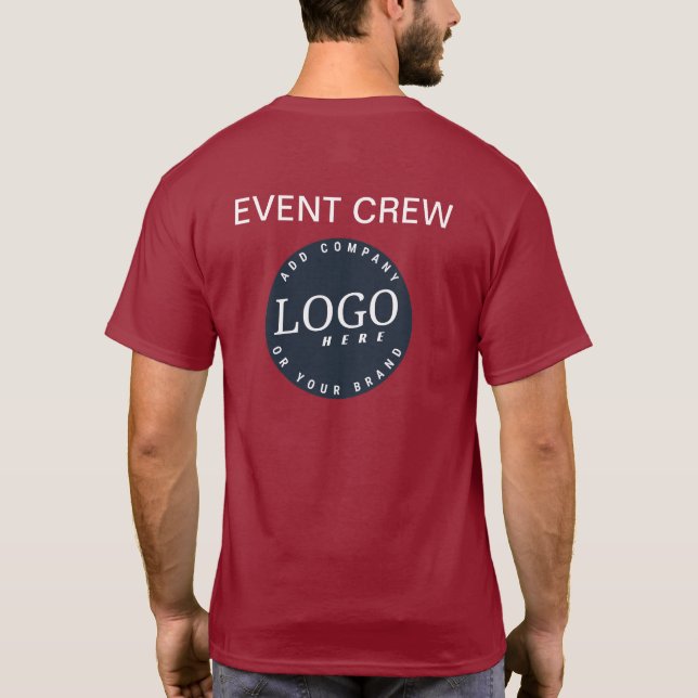 T-shirt Employés du logo et du site Web de votre entrepris (Dos)