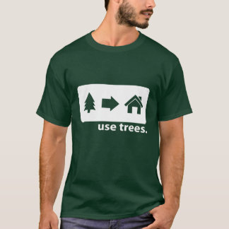 T-shirt Employez la pièce en t d'arbres