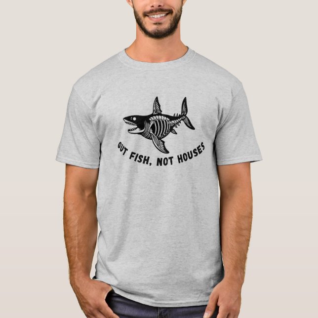 T-shirt Empoissonner, Pas des Maisons Humour de pêche drôl (Devant)